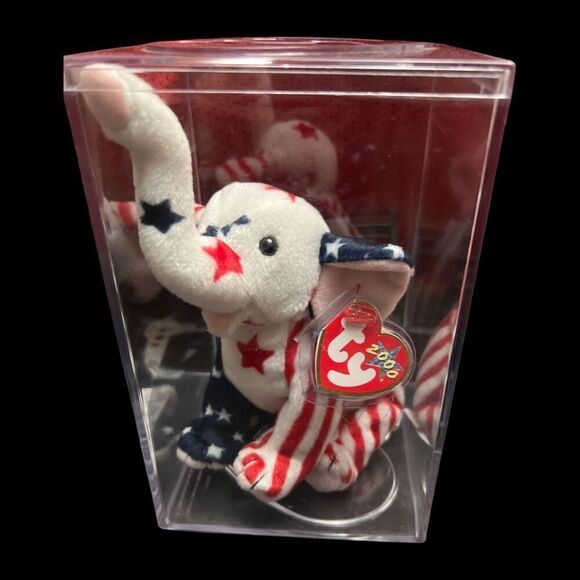 NWT Ty RIGHTY 2000 Political Elephant - RARE/Retired Beanie Baby - Picture 1 of 6